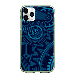 Чехол iPhone 11 Pro матовый Steampunk Mechanic Blue