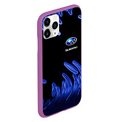 Чехол iPhone 11 Pro матовый Subaru, цвет: 3D-фиолетовый — фото 2