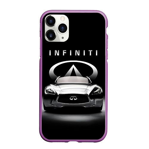 Чехол iPhone 11 Pro матовый INFINITI / 3D-Фиолетовый – фото 1