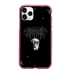 Чехол iPhone 11 Pro матовый GHOSTEMANE, цвет: 3D-малиновый