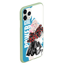 Чехол iPhone 11 Pro матовый Girl Power, цвет: 3D-салатовый — фото 2