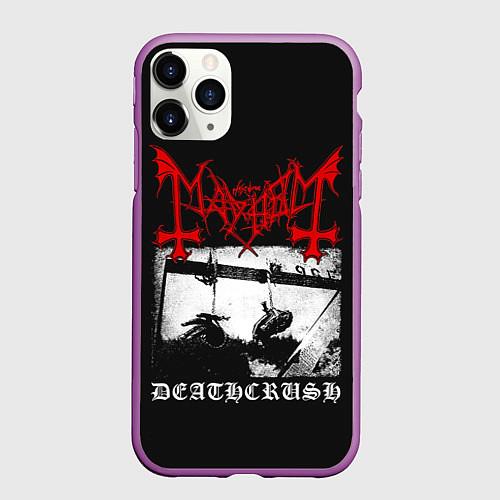 Чехол iPhone 11 Pro матовый Mayhem / 3D-Фиолетовый – фото 1