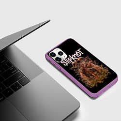 Чехол iPhone 11 Pro матовый SLIPKNOT, цвет: 3D-фиолетовый — фото 2