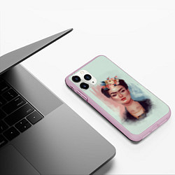 Чехол iPhone 11 Pro матовый Frida, цвет: 3D-розовый — фото 2