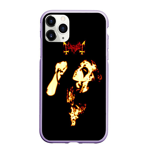 Чехол iPhone 11 Pro матовый Mayhem / 3D-Светло-сиреневый – фото 1