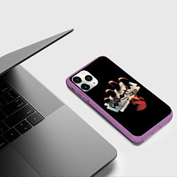 Чехол iPhone 11 Pro матовый Judas Priest, цвет: 3D-фиолетовый — фото 2