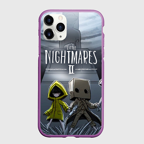 Чехол iPhone 11 Pro матовый LITTLE NIGHTMARES 2 / 3D-Фиолетовый – фото 1