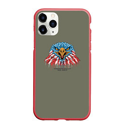 Чехол iPhone 11 Pro матовый Орел, цвет: 3D-красный