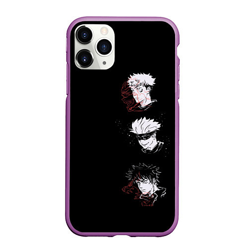 Чехол iPhone 11 Pro матовый Jujutsu Kaisen / 3D-Фиолетовый – фото 1