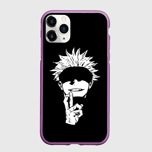 Чехол iPhone 11 Pro матовый Магическая Битва / 3D-Фиолетовый – фото 1