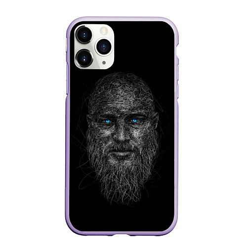 Чехол iPhone 11 Pro матовый Ragnar Lodbrok / 3D-Светло-сиреневый – фото 1