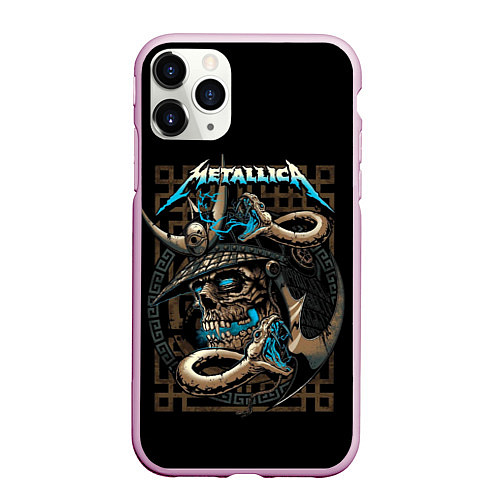 Чехол iPhone 11 Pro матовый METALLICA / 3D-Розовый – фото 1