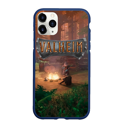 Чехол iPhone 11 Pro матовый Valheim Вальхейм / 3D-Тёмно-синий – фото 1