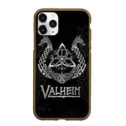 Чехол iPhone 11 Pro матовый Valheim, цвет: 3D-коричневый
