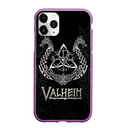 Чехол iPhone 11 Pro матовый Valheim / 3D-Фиолетовый – фото 1