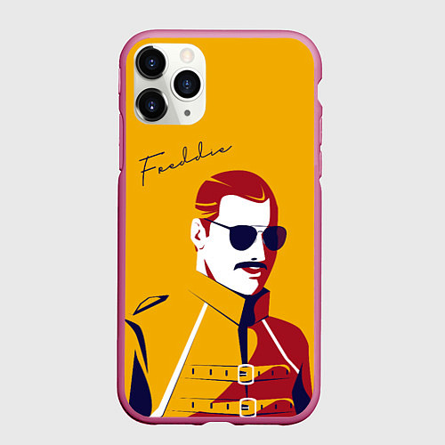 Чехол iPhone 11 Pro матовый QUEEN FREDDY / 3D-Малиновый – фото 1