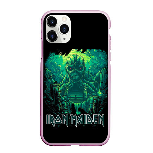 Чехол iPhone 11 Pro матовый IRON MAIDEN / 3D-Розовый – фото 1