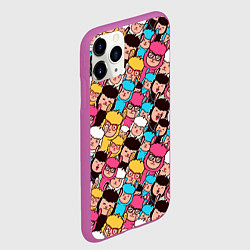 Чехол iPhone 11 Pro матовый Альпаки, цвет: 3D-фиолетовый — фото 2