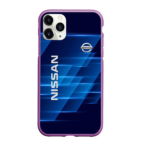 Чехол iPhone 11 Pro матовый Nissan / 3D-Фиолетовый – фото 1