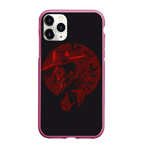 Чехол iPhone 11 Pro матовый Hellsing Хеллсинг / 3D-Малиновый – фото 1