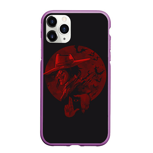 Чехол iPhone 11 Pro матовый Hellsing Хеллсинг / 3D-Фиолетовый – фото 1