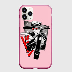 Чехол iPhone 11 Pro матовый Hellsing Хеллсинг, цвет: 3D-малиновый