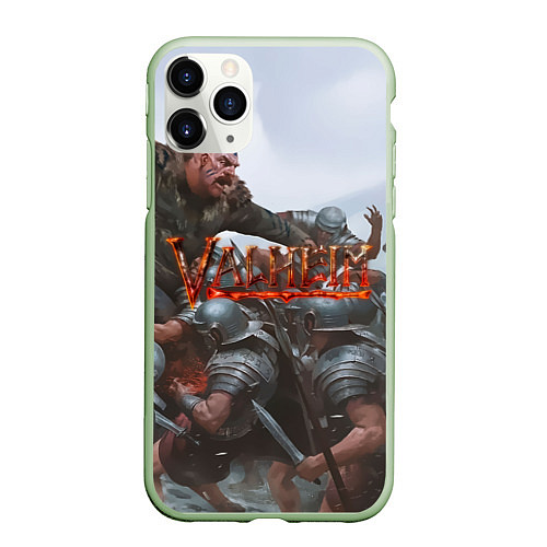 Чехол iPhone 11 Pro матовый Valheim Вальхейм / 3D-Салатовый – фото 1