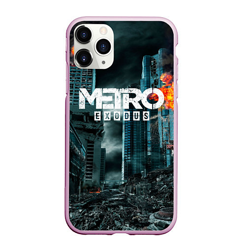 Чехол iPhone 11 Pro матовый Metro Exodus / 3D-Розовый – фото 1