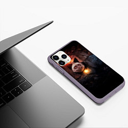 Чехол iPhone 11 Pro матовый Волшебная лисица, цвет: 3D-серый — фото 2