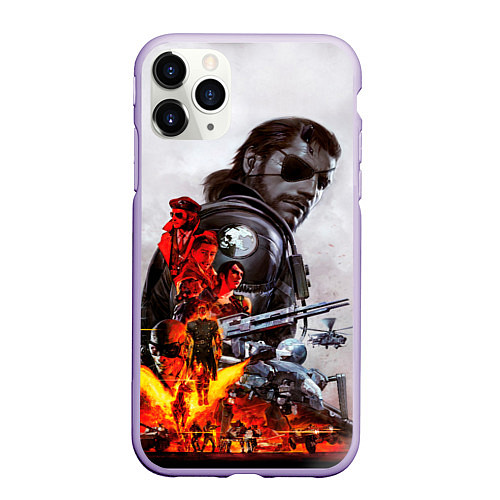 Чехол iPhone 11 Pro матовый Metal Gear / 3D-Светло-сиреневый – фото 1