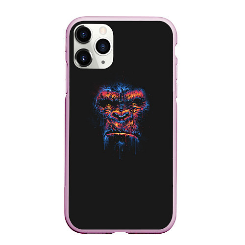 Чехол iPhone 11 Pro матовый Colorful Gorilla / 3D-Розовый – фото 1