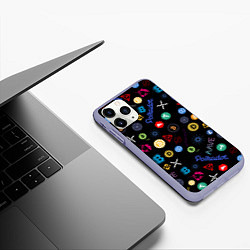 Чехол iPhone 11 Pro матовый ЛОГОТИПЫ КРИПТОВАЛЮТ Z, цвет: 3D-светло-сиреневый — фото 2