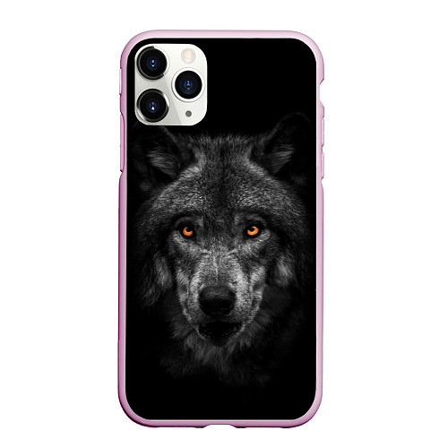 Чехол iPhone 11 Pro матовый Evil Wolf / 3D-Розовый – фото 1