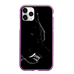 Чехол iPhone 11 Pro матовый Wolf, цвет: 3D-фиолетовый