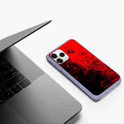 Чехол iPhone 11 Pro матовый Пятна Крови, цвет: 3D-светло-сиреневый — фото 2