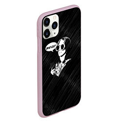 Чехол iPhone 11 Pro матовый Билли Айлиш, цвет: 3D-розовый — фото 2