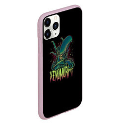 Чехол iPhone 11 Pro матовый XENOMORPH, цвет: 3D-розовый — фото 2