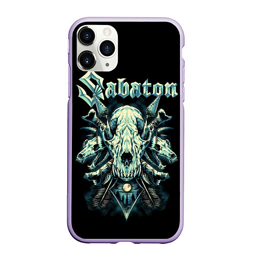 Чехол iPhone 11 Pro матовый Sabaton / 3D-Светло-сиреневый – фото 1