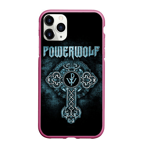 Чехол iPhone 11 Pro матовый Powerwolf / 3D-Малиновый – фото 1