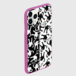 Чехол iPhone 11 Pro матовый МЕМ КОТ ЪУЪ СЪУКА, цвет: 3D-фиолетовый — фото 2