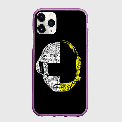Чехол iPhone 11 Pro матовый Daft Punk / 3D-Фиолетовый – фото 1