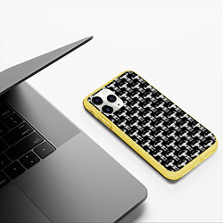 Чехол iPhone 11 Pro матовый Фитнес, цвет: 3D-желтый — фото 2