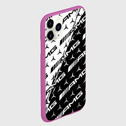 Чехол iPhone 11 Pro матовый MERCEDES BENZ AMG, цвет: 3D-фиолетовый — фото 2