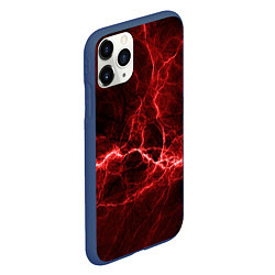 Чехол iPhone 11 Pro матовый Разряд Молний, цвет: 3D-тёмно-синий — фото 2