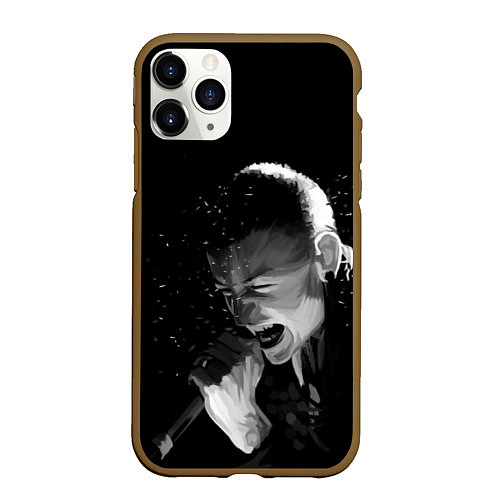 Чехол iPhone 11 Pro матовый LINKIN PARK / 3D-Коричневый – фото 1