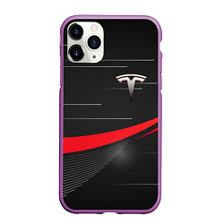 Чехол iPhone 11 Pro матовый TESLA ABSTRACT ТЕСЛА СПОРТ