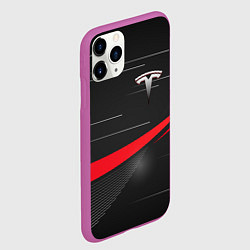 Чехол iPhone 11 Pro матовый TESLA ABSTRACT ТЕСЛА СПОРТ, цвет: 3D-фиолетовый — фото 2