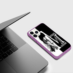 Чехол iPhone 11 Pro матовый Майкл Джексон, цвет: 3D-фиолетовый — фото 2