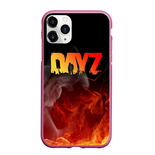 Чехол iPhone 11 Pro матовый DAYZ ДЕЙЗИ / 3D-Малиновый – фото 1