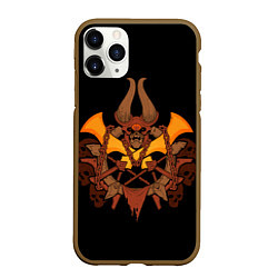 Чехол iPhone 11 Pro матовый Дум Dota 2, цвет: 3D-коричневый